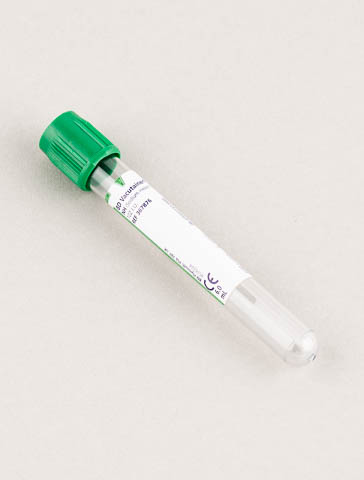 Vacutainer, Natrium-Heparinat, für Heparin-Plasma oder Heparin-Blut, 6 ml, grüner Stopfen